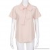Blouse for Womens FORUU Short Sleeve Bow V Neck Sexy Solid Casual Tops T Shirts Pink B07DW1FMKW